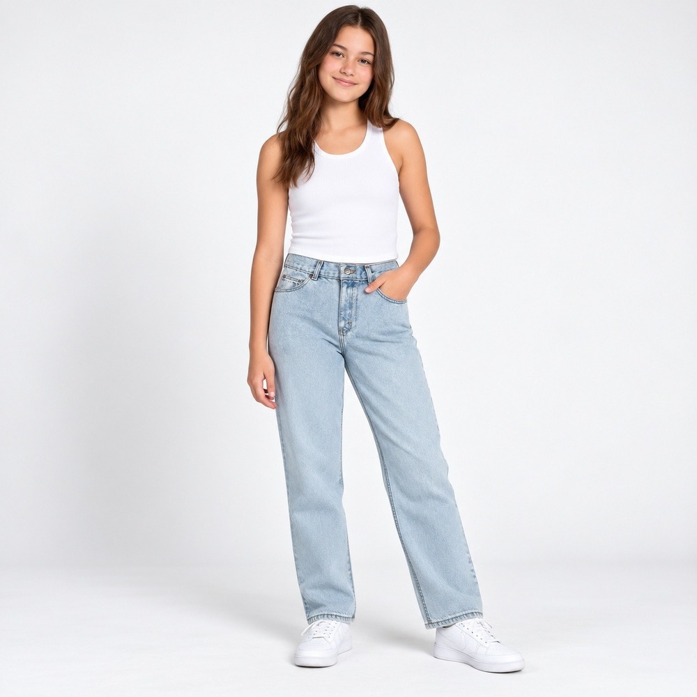 Canyon River Blues Jeans Girls 16 Slim Light Wash High Rise Relaxed Fit Cotton